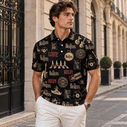 The Beatles Vintage Polo Shirt - Classic Rock Music Fan Gift