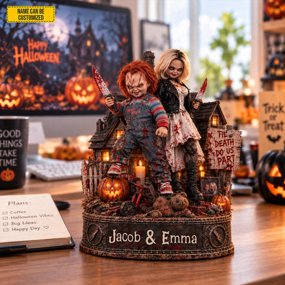 Personalized Chucky & Tiffany Halloween Couple Acrylic Plaque