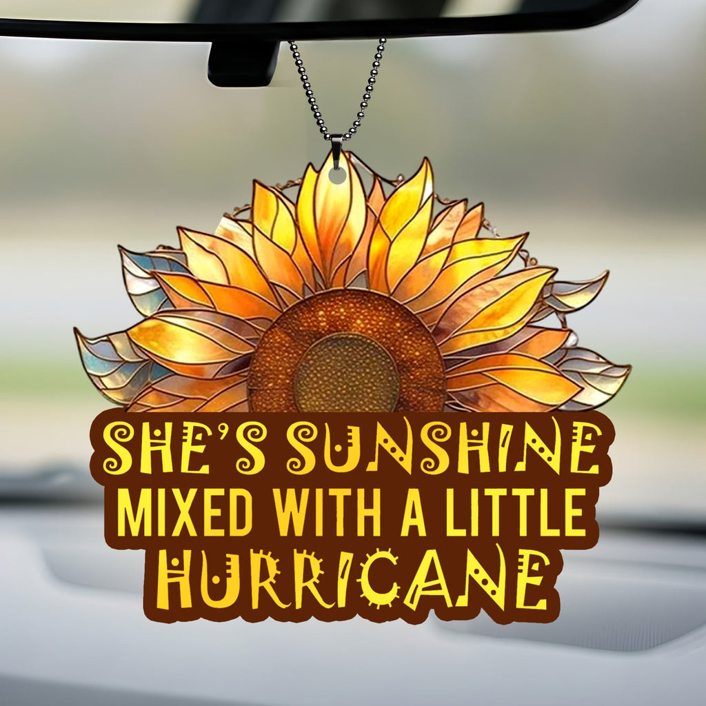 She's Sunshine - Sunflower Car Hanging Ornament