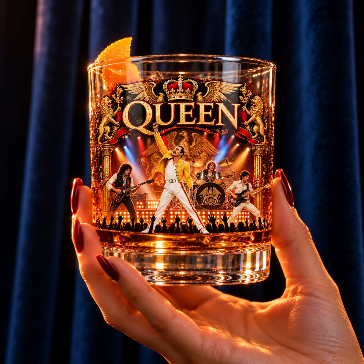 We Will Rock You – Queen Band Inspired Whiskey Glass