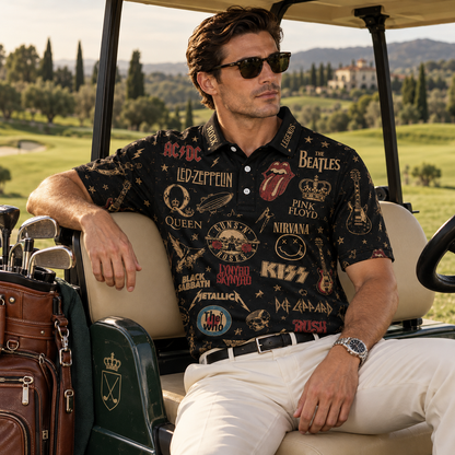 Classic Rock Legends All-Over Print Polo Shirt, Music Lover Gift for Men 2
