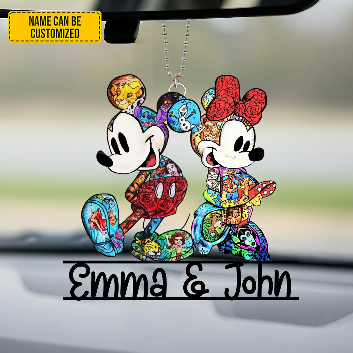 Personalized Cute Couple Car Hanging Ornament