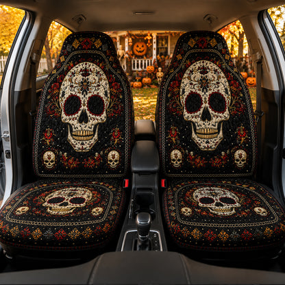 Gothic Skull Car Seat Covers – Gift for Skull Lovers
