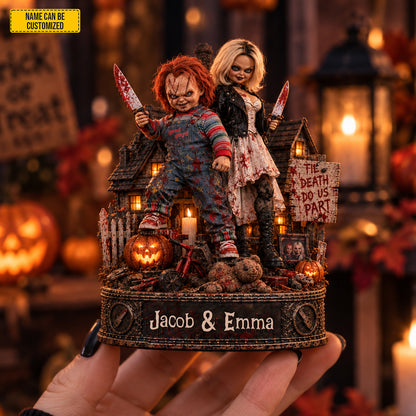 Personalized Chucky & Tiffany Halloween Couple Acrylic Plaque