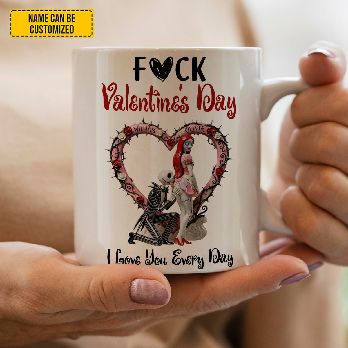 I Love You Every Day - Personalized Couple White Mug