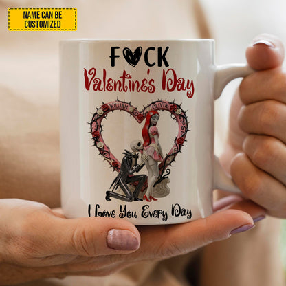 I Love You Every Day - Personalized Couple White Mug