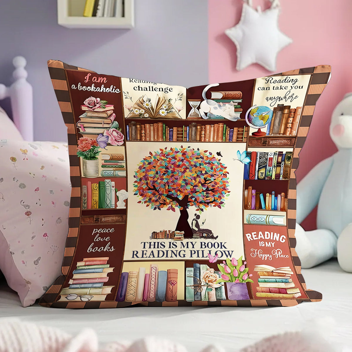 Book Lover - Personalized Book Pillow