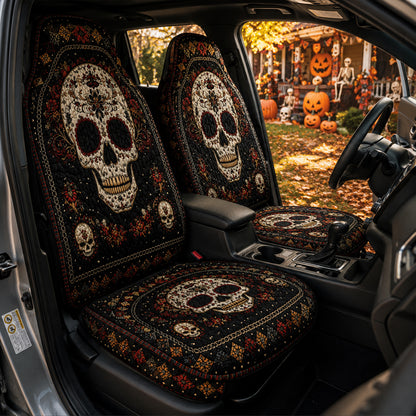 Gothic Skull Car Seat Covers – Gift for Skull Lovers