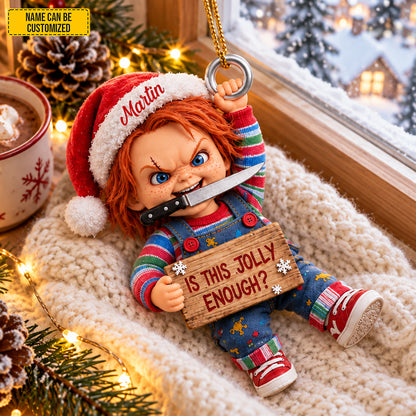Personalized Chucky Christmas Ornament - Funny Halloween Christmas Gift for Horror Fans