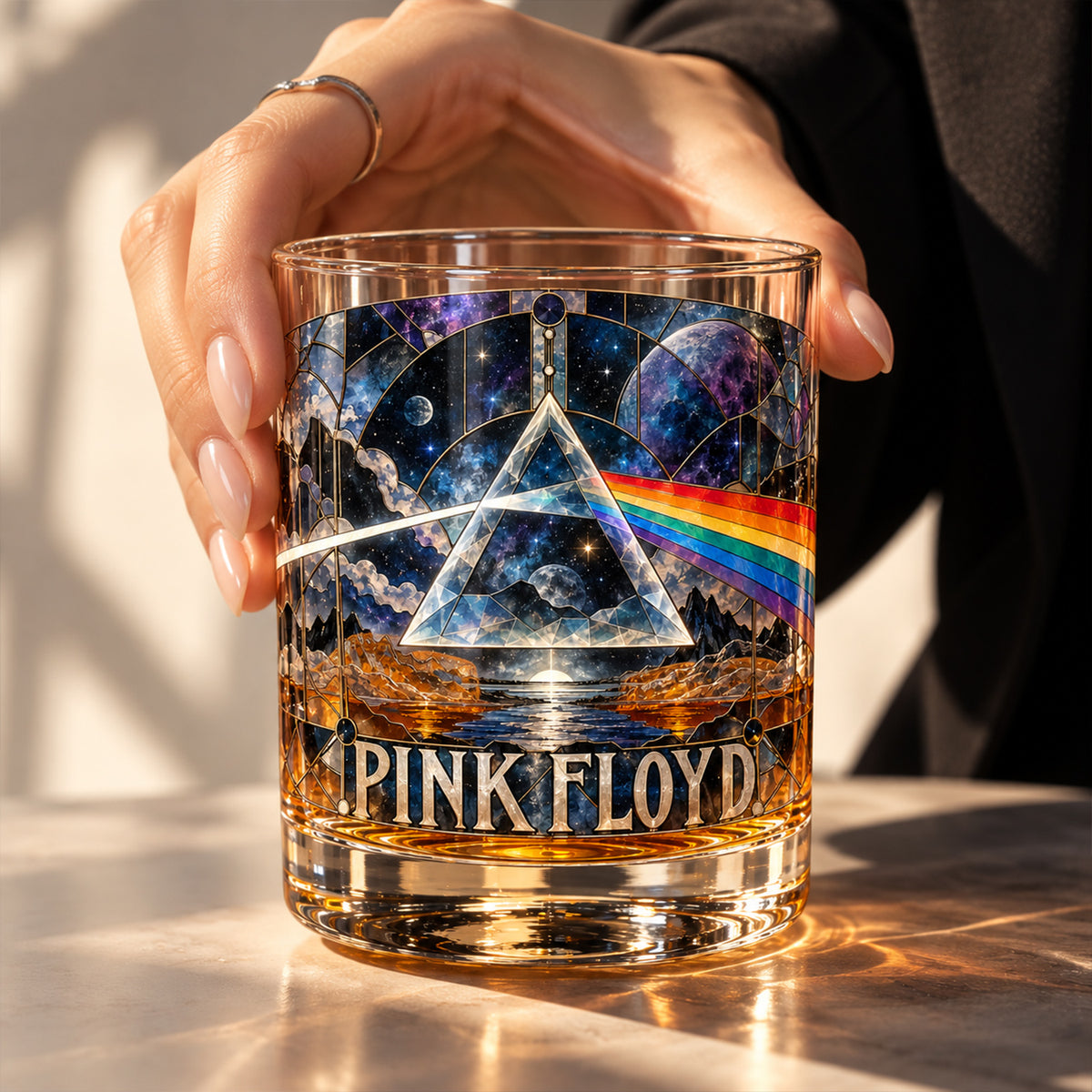 The Dark Side of the Moon – Pink Floyd Inspired Whiskey Glass