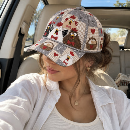 Rustic Chicken & Rooster Classic Cap – Chicken Funny Gift