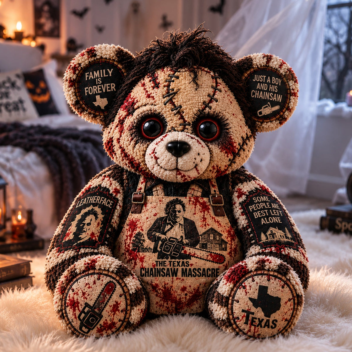 Leatherface Texas Chainsaw Horror Custom Shape Pillow  – Spooky Halloween Pillow