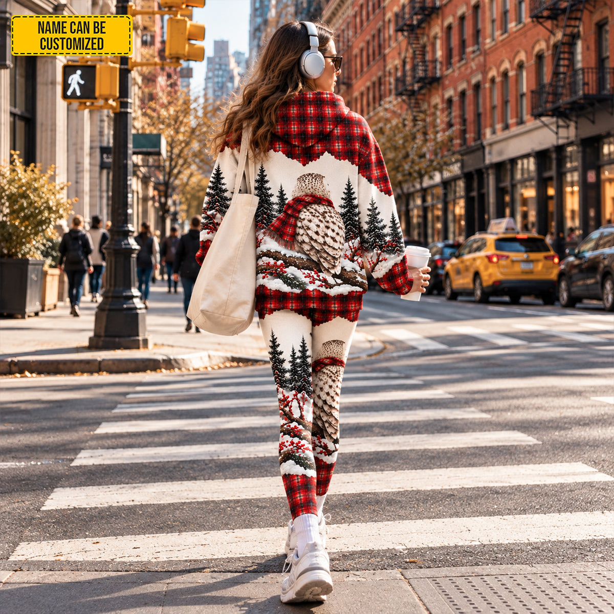 Snowy Owl - Personalized Christmas Hoodie and Leggings Set