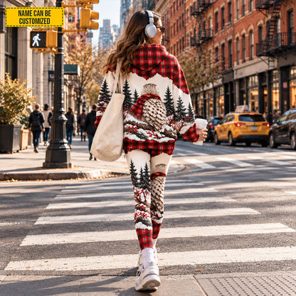 Snowy Owl - Personalized Christmas Hoodie and Leggings Set