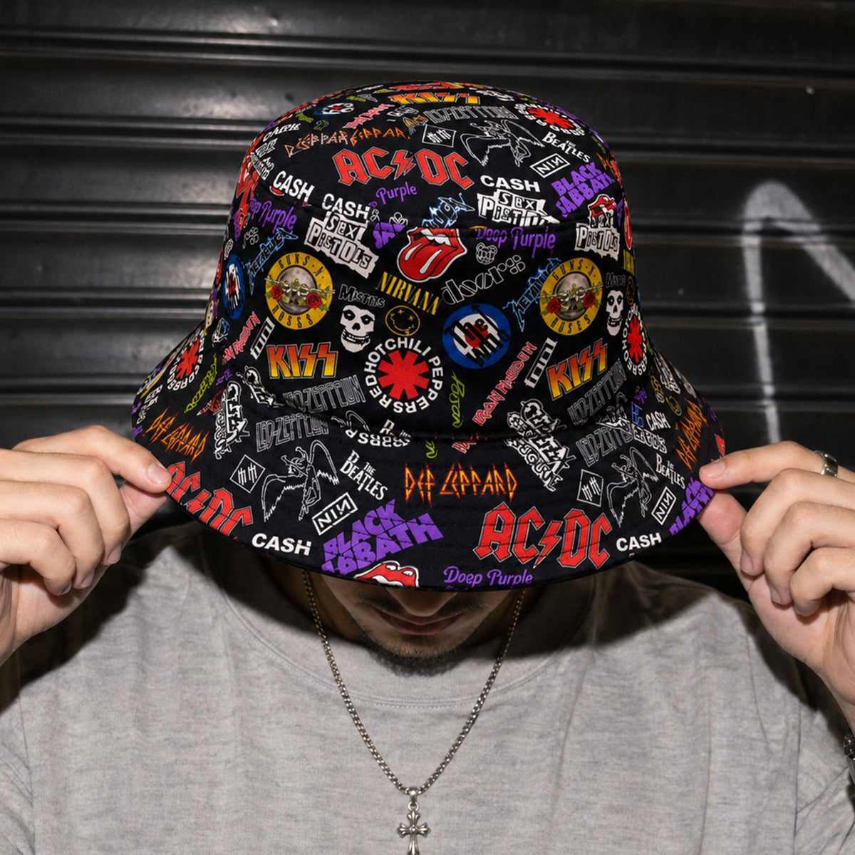 Classic Rock All Over Bucket Hat Version 4