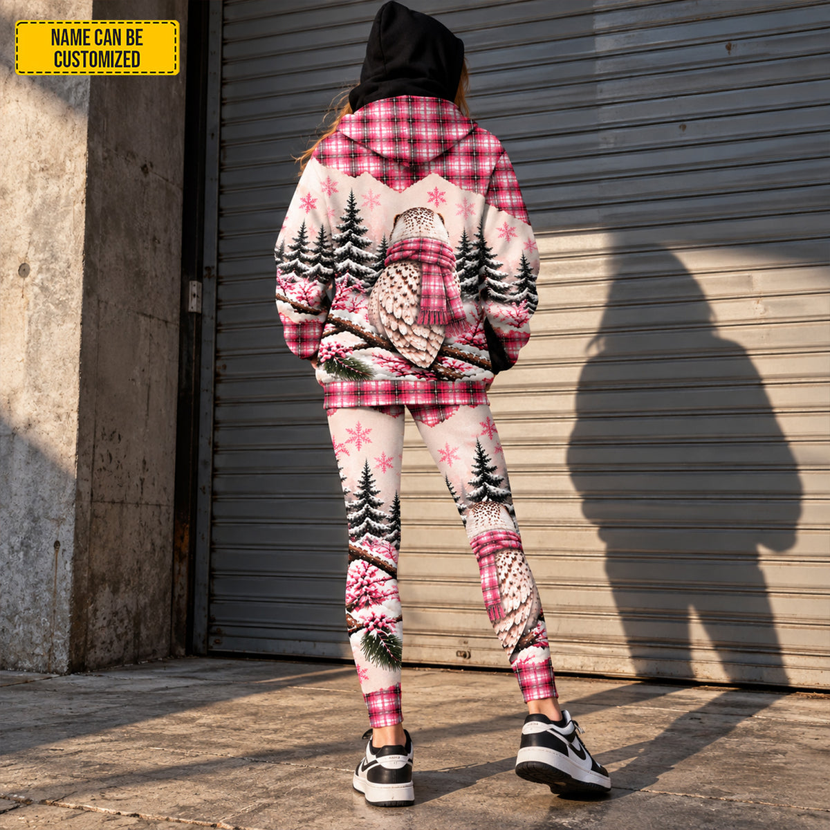 Snowy Owl - Personalized Christmas Hoodie and Leggings Set Version 2