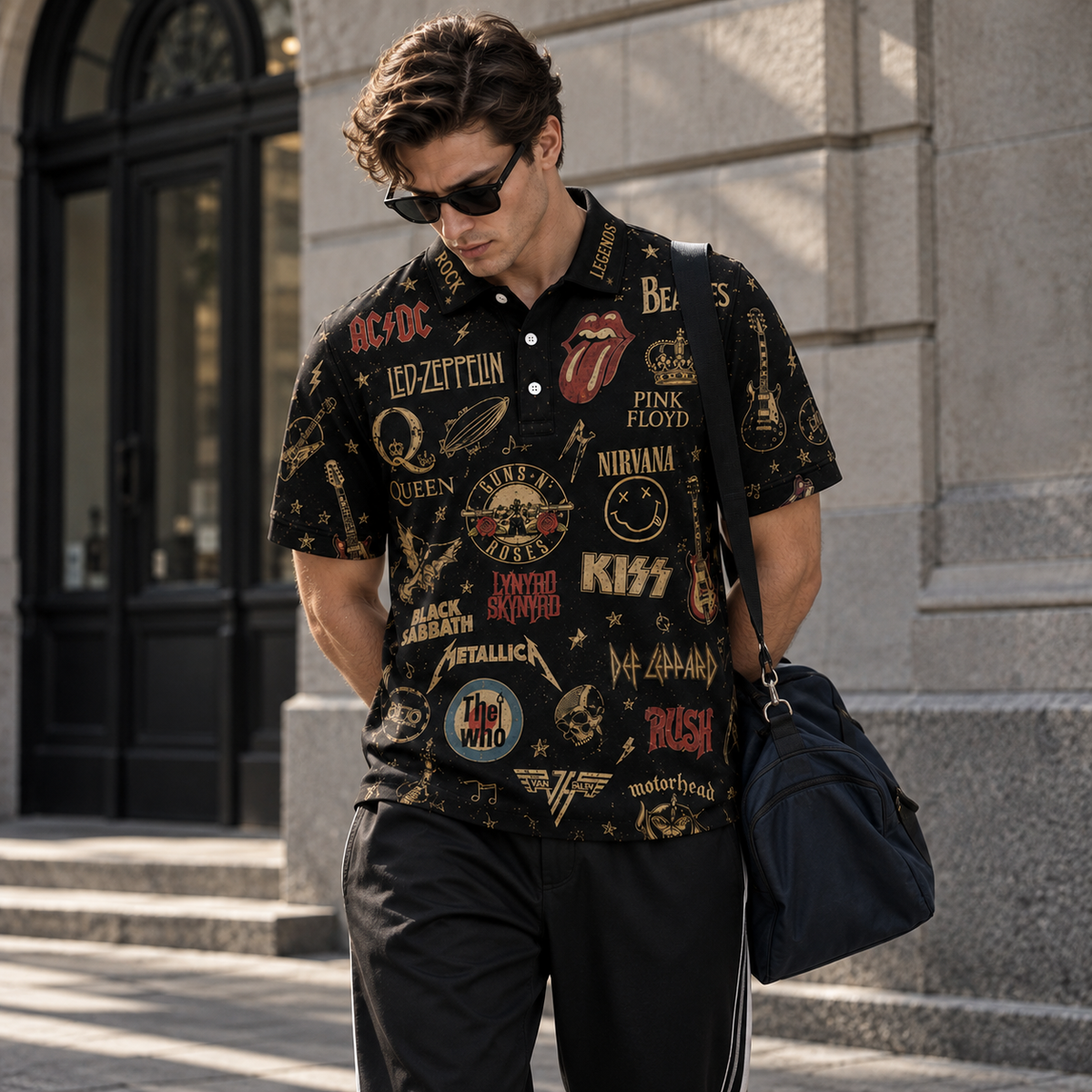 Classic Rock Legends All-Over Print Polo Shirt, Music Lover Gift for Men 2