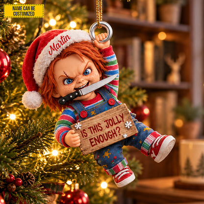 Personalized Chucky Christmas Ornament - Funny Halloween Christmas Gift for Horror Fans