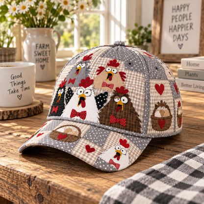 Rustic Chicken & Rooster Classic Cap – Chicken Funny Gift