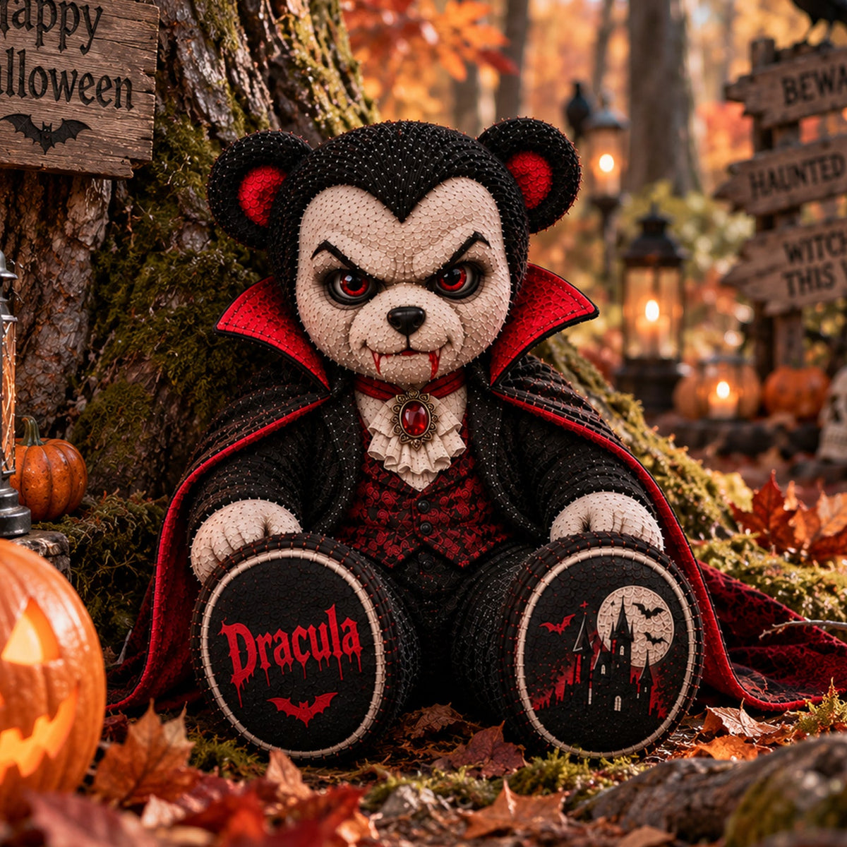 Dracula Vampire Gothic Custom Shape Pillow  – Spooky Halloween Pillow