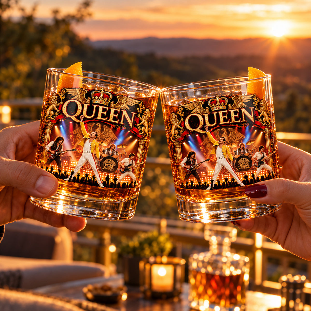We Will Rock You – Queen Band Inspired Whiskey Glass