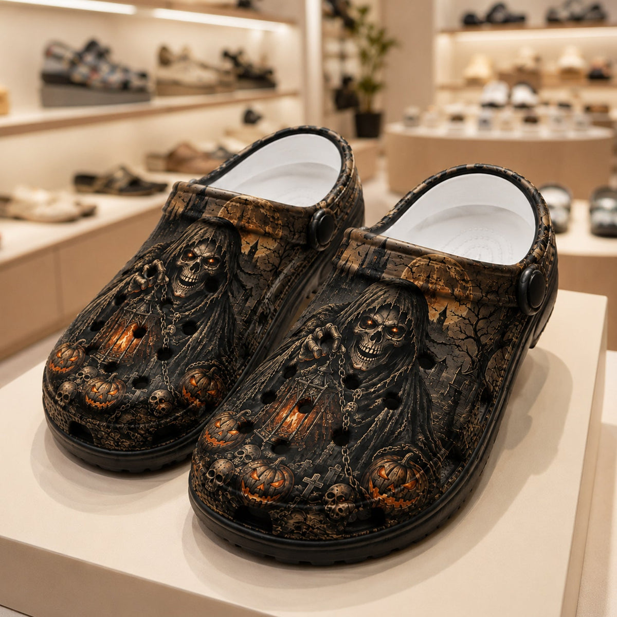 Grim Reaper Halloween Crocs