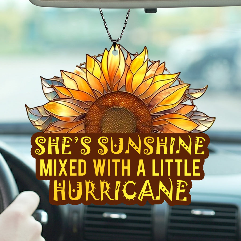 She's Sunshine - Sunflower Car Hanging Ornament