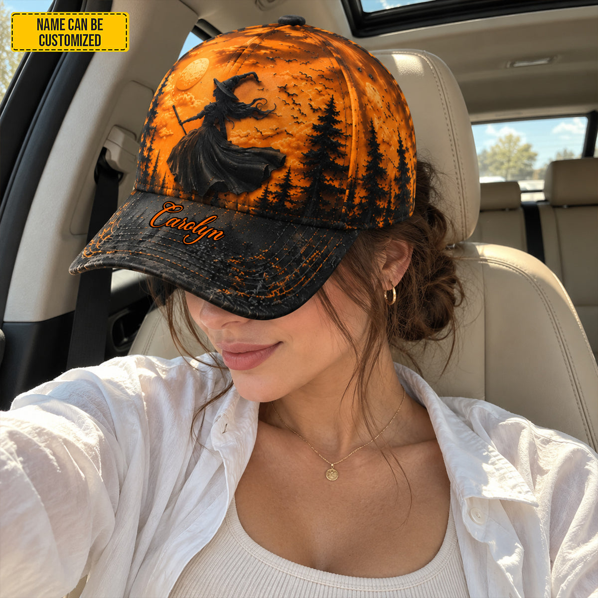 Personalized Halloween Witch Classic Cap