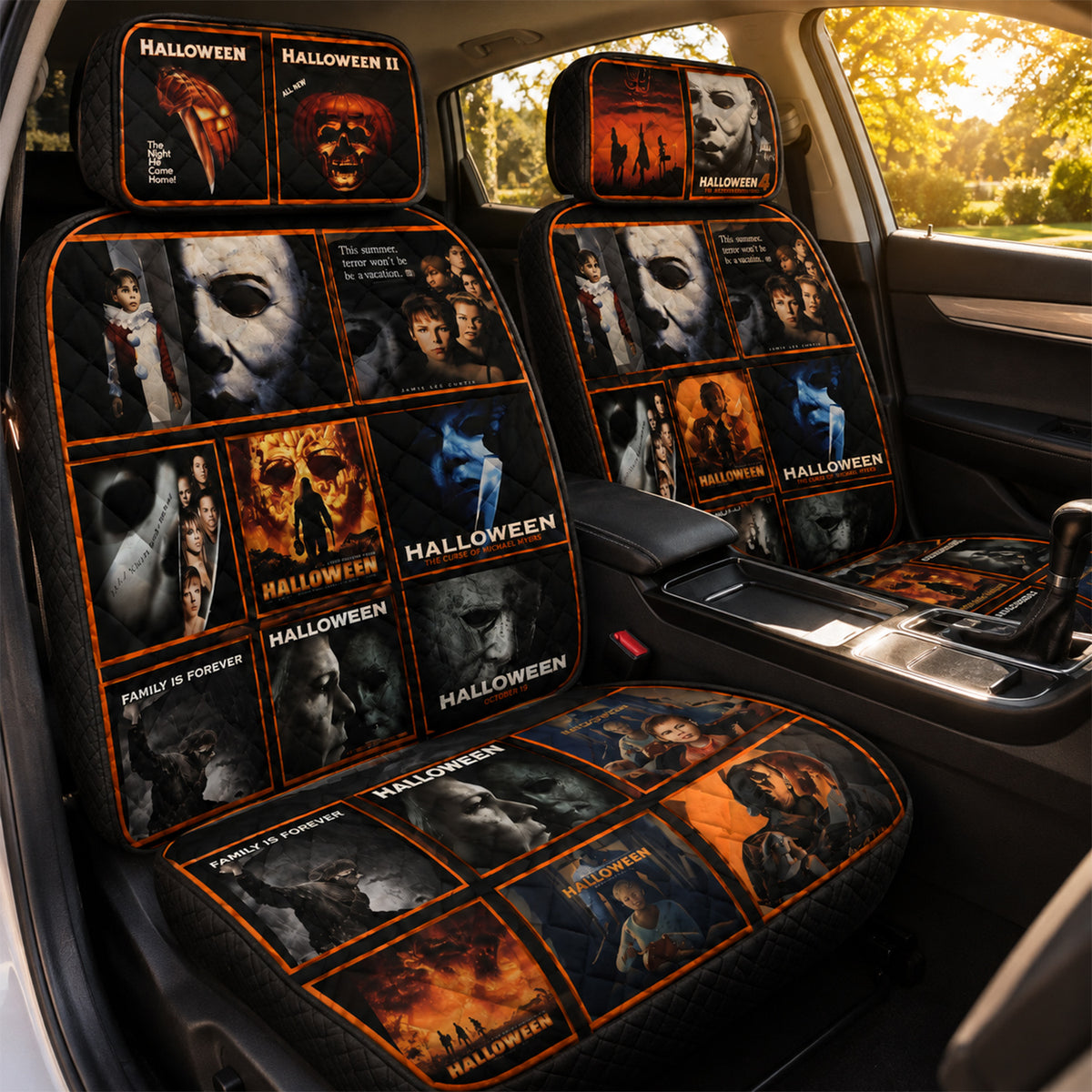 Halloween Movie Car Seat Covers –  Gift for Horror Fans