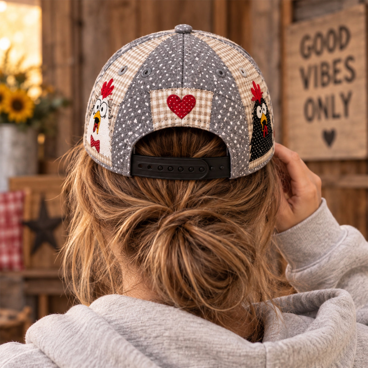 Rustic Chicken & Rooster Classic Cap – Chicken Funny Gift