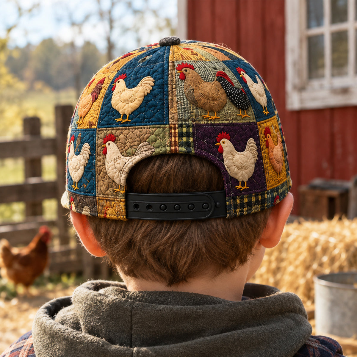 Colorful Chicken Patchwork Classic Cap – Cute Chicken Lover Gift