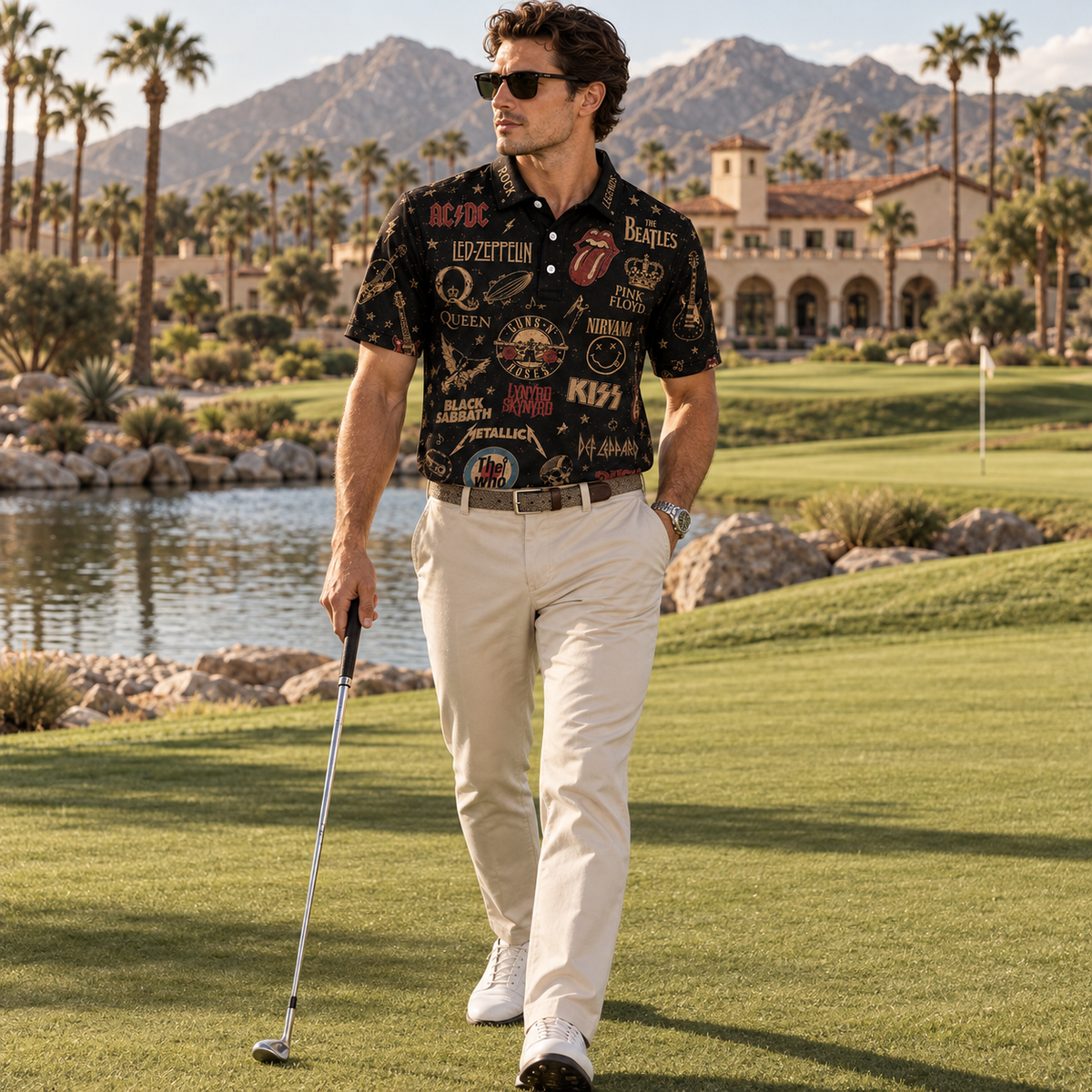 Classic Rock Legends All-Over Print Polo Shirt, Music Lover Gift for Men 2