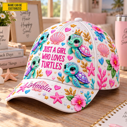 Just A Girl Who Loves Turtles - Personalized Classic Cap