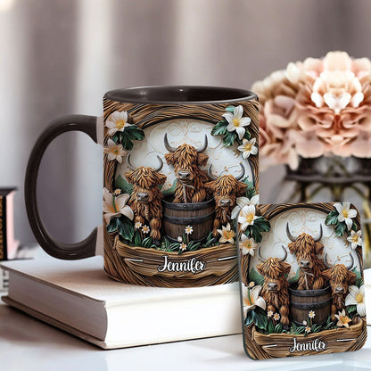 Highland Cow - Personalized Cow Accent Mug