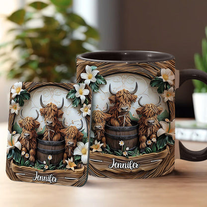Highland Cow - Personalized Cow Accent Mug
