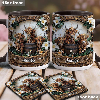 Highland Cow - Personalized Cow Accent Mug