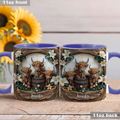 Highland Cow - Personalized Cow Accent Mug