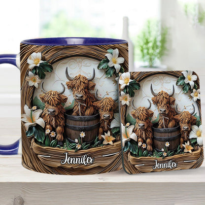 Highland Cow - Personalized Cow Accent Mug