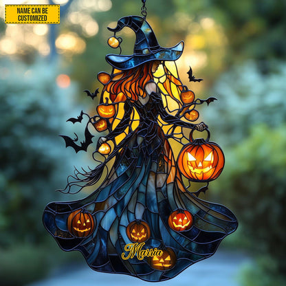 Halloween Witch Acrylic Window Hanging, Acrylic Window Hanging