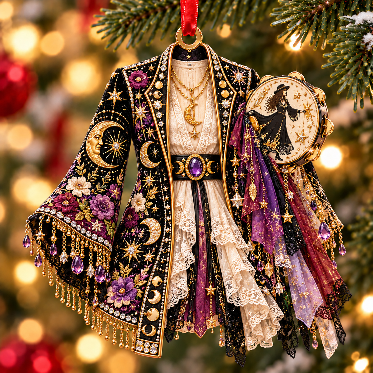Stevie Nicks Christmas Ornament- Classic Music Legend Gift