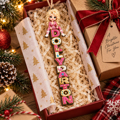 Dolly Parton Christmas Ornament - Country Music Fan Gift