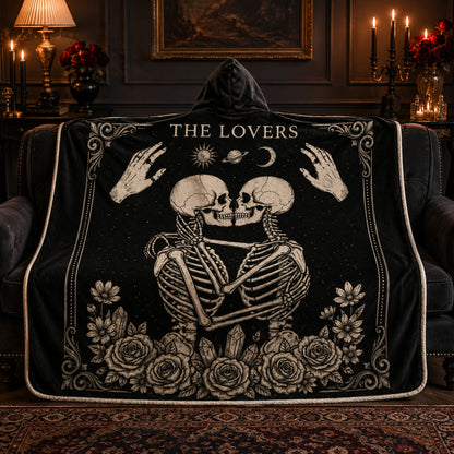 Couple Skeleton Hooded Blanket