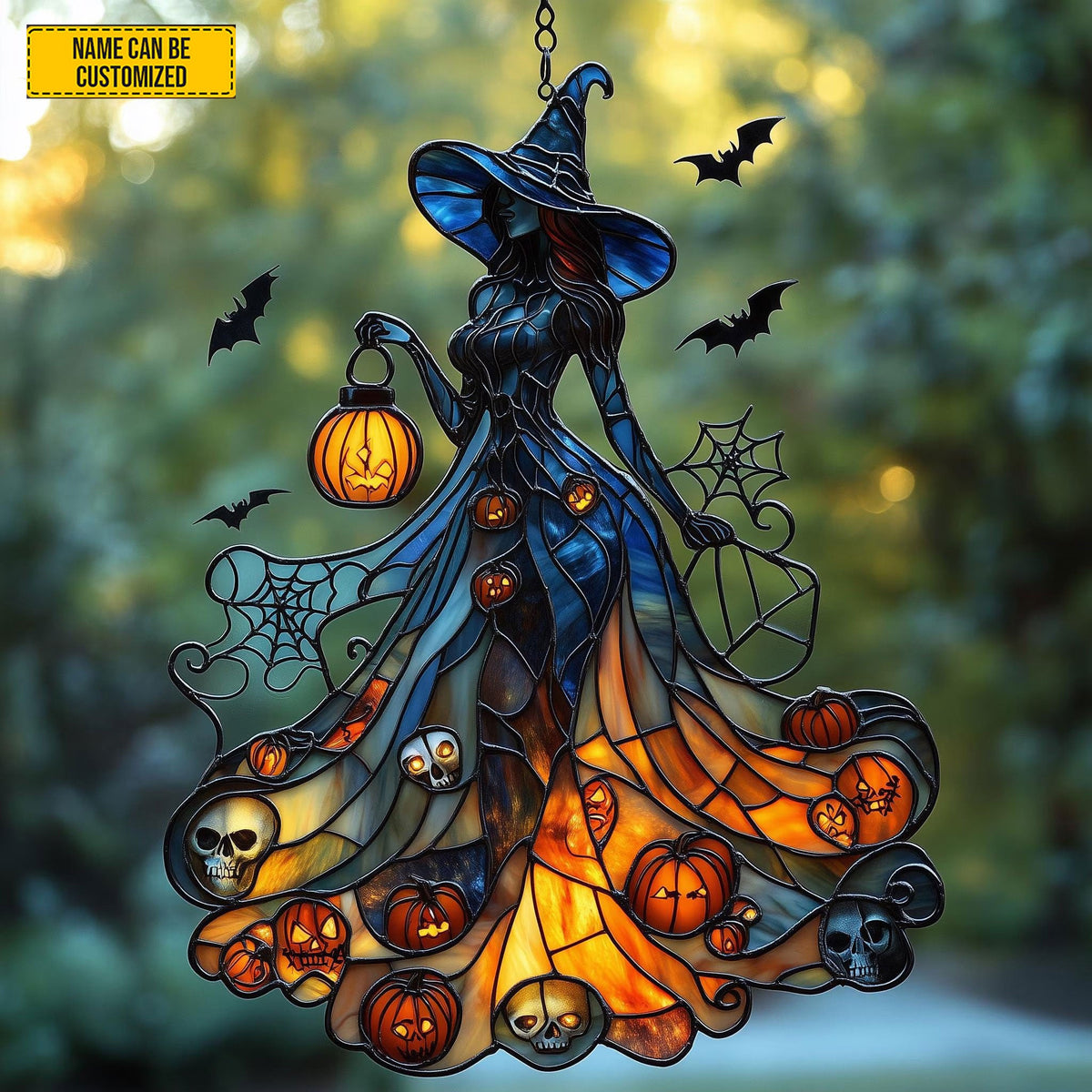 Halloween Witch Acrylic Window Hanging, Acrylic Window Hanging