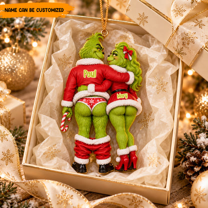Personalized Couple Grinch Christmas Ornament