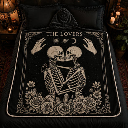 Couple Skeleton Hooded Blanket