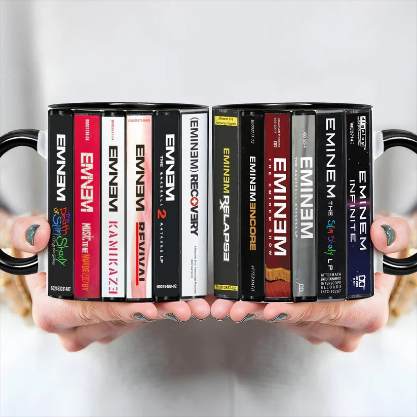 Eminem Albums Cassette Collection Retro Accent Mug