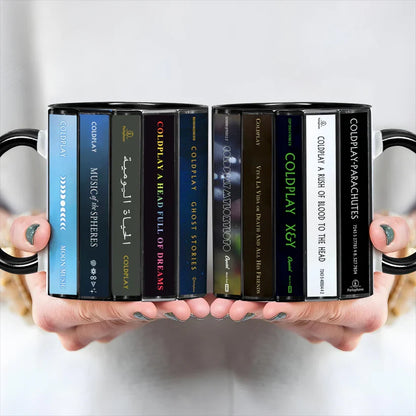 Coldplay Albums Cassette Collection Retro Accent Mug