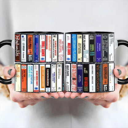 Jazz Albums Cassette Retro Collection Accent Mug