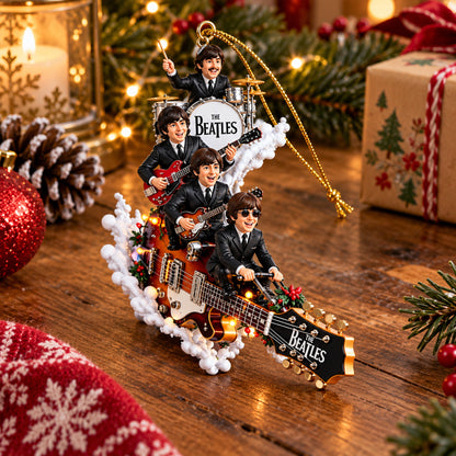 The Beatles Holiday Jam Guitar Ornament