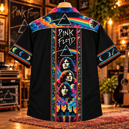 Pink Floyd Hawaiian Shirt – Psychedelic Rock Inspired Gift Featuring The Dark Side of the Moon
